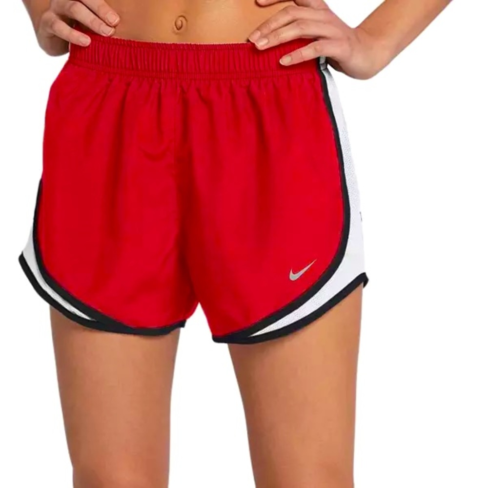 Nike athletic shorts | size M | red, white, and black